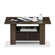 Furinno ANDREY Wood Coffee Table with Bin Drawer in Columbia Walnut/Dark Brown
