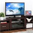 Furinno INDO Wood 3-Tier Petite TV Stand for TV up to 23