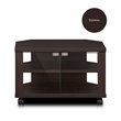 Furinno INDO Wood 3-Tier Petite TV Stand for TV up to 23