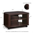 Furinno INDO Wood 3-Tier Petite TV Stand for TV up to 23