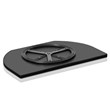Furinno INDO Contemporary Engineered Wood Swivel TV Board in Black