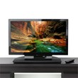 Furinno INDO Contemporary Engineered Wood Swivel TV Board in Black