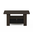 Furinno ANDREY Engineered Wood Coffee Table with Bin Drawer in Dark Brown/Black