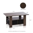 Furinno ANDREY Engineered Wood Coffee Table with Bin Drawer in Dark Brown/Black