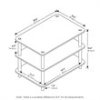 Furinno JUST Engineered Wood 3-Tier No Tools Coffee Table in White