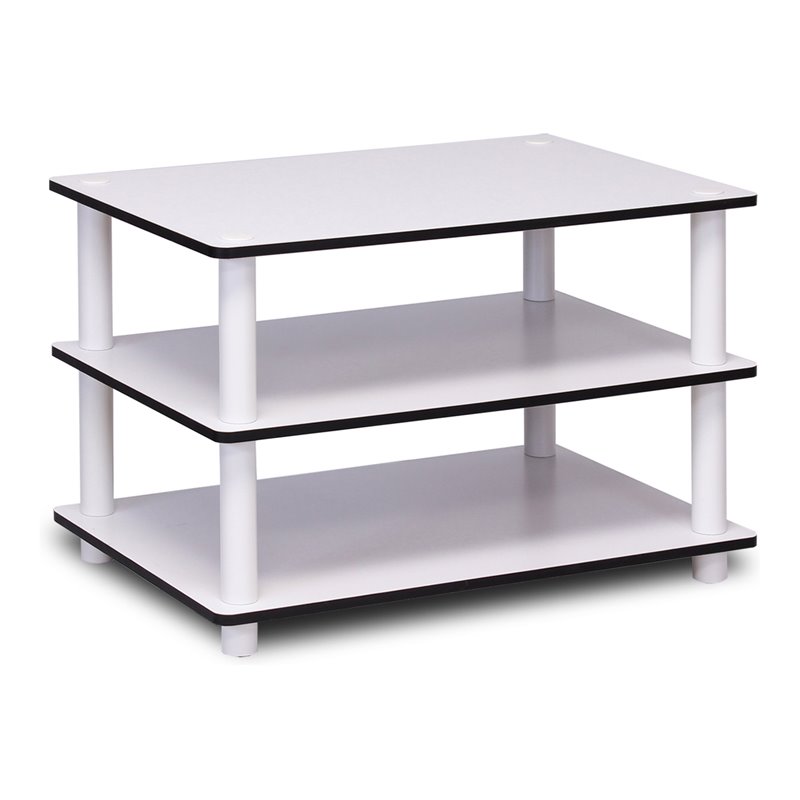 Furinno JUST Engineered Wood 3-Tier No Tools Coffee Table in White