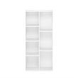 Furinno LUDER Engineered Wood 7-Cube Reversible Open Shelf in White