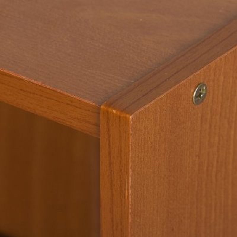 Furinno Pasir Engineered Wood 3-Tier Shelf with Round Handle in Light Cherry