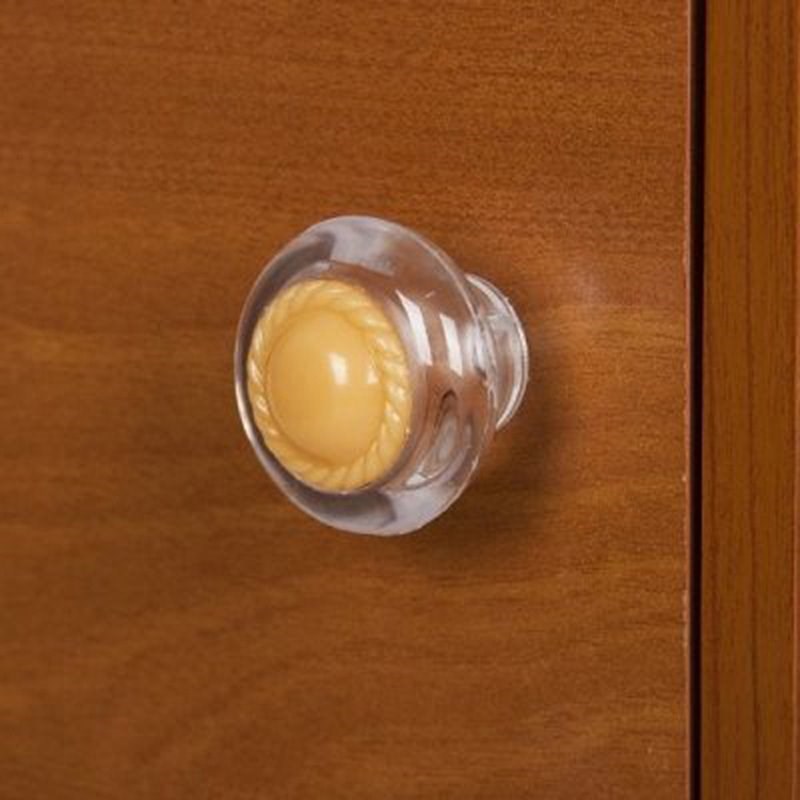 Furinno Pasir Engineered Wood 3-Tier Shelf with Round Handle in Light Cherry