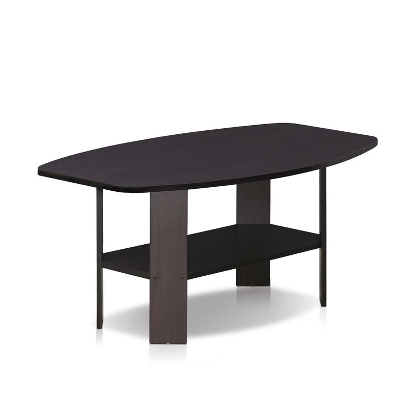 Furinno Engineered Wood Simple Design Coffee Table in Dark Walnut