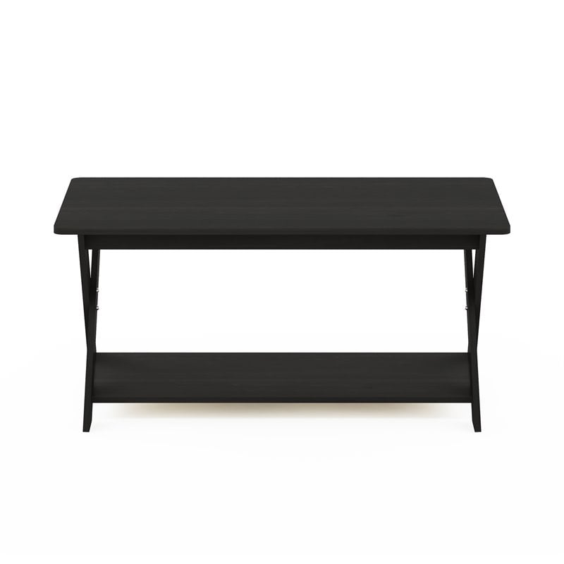 Furinno Modern Engineered Wood SIMPLISTIC Criss-Crossed Coffee Table in Espresso