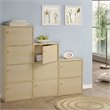 Furinno PASIR Wood 3-Tier Bookcase with Round Handle in Steam Beech/Natural