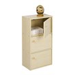 Furinno PASIR Wood 3-Tier Bookcase with Round Handle in Steam Beech/Natural