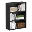 Furinno PASIR Engineered Wood 3-Tier Open Shelf in Americano Black