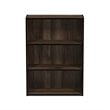 Furinno PASIR Engineered Wood 3-Tier Open Shelf in Columbia Walnut