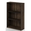 Furinno JAYA Wood Simple 3-Tier AdJUSTable Shelf Bookcase in Columbia Walnut