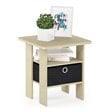 Furinno ANDREY Engineered Wood End Table with Bin Drawer in Steam Beech/Natural