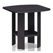 Furinno Contemporary Engineered Wood Simple Design End Table in Dark Walnut