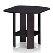 Furinno Contemporary Engineered Wood Simple Design End Table in Dark Walnut