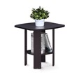 Furinno Contemporary Engineered Wood Simple Design End Table in Dark Walnut