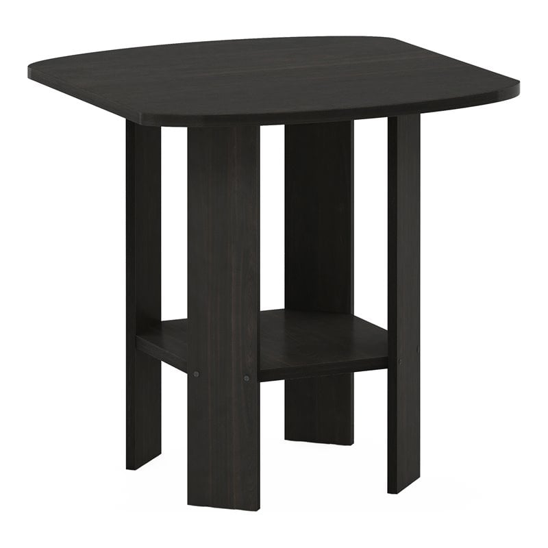 Furinno Contemporary Engineered Wood Simple Design End Table in Espresso