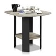 Furinno Engineered Wood Simple Design End Table in French Oak Gray/Black