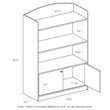 Furinno Lova Engineered Wood Bookshelf with Storage Cabinet in Pink