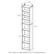 Furinno INDO Contemporary Engineered Wood 8-Tier Media Tower in Espresso