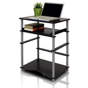 Furinno Engineered Wood Home Laptop Notebook Computer Desk in Black/Gray