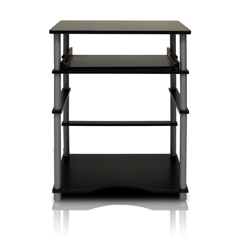 Furinno Engineered Wood Home Laptop Notebook Computer Desk in Black/Gray