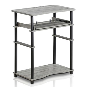 Furinno Wood Home Laptop Notebook Computer Desk in French Oak Gray/Black