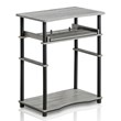 Furinno Wood Home Laptop Notebook Computer Desk in French Oak Gray/Black
