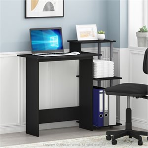 Furinno Efficient Wood Home Laptop Notebook Computer Desk in Black/Gray