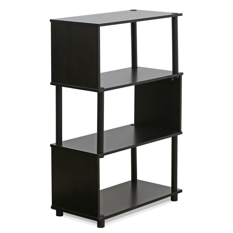 Furinno Flexi Contemporary Engineered Wood 4-Tier Rack in Espresso