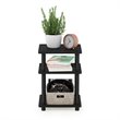 Furinno TURN-N-TUBE Contemporary Engineered Wood Multipurpose Shelf in Black