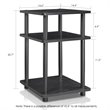 Furinno TURN-N-TUBE Contemporary Engineered Wood Multipurpose Shelf in Black