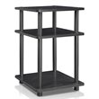 Furinno TURN-N-TUBE Contemporary Engineered Wood Multipurpose Shelf in Black