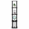 Furinno TURN-S-TUBE Wood 5-Tier Corner Rack Display Shelf in Americano Black