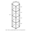 Furinno TURN-S-TUBE Wood 5-Tier Corner Rack Display Shelf in Americano Black