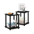 Furinno Engineered Wood SIMPLISTIC End Table in Americano Black (Set of 2)