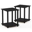 Furinno Engineered Wood SIMPLISTIC End Table in Americano Black (Set of 2)