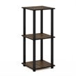 Furinno Engineered Wood SIMPLISTIC End Table in Columbia Walnut/Black (Set of 2)