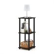 Furinno Engineered Wood SIMPLISTIC End Table in Espresso/Black (Set of 2)