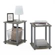 Furinno Engineered Wood SIMPLISTIC End Table in French Oak Gray (Set of 2)