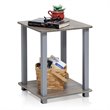 Furinno Engineered Wood SIMPLISTIC End Table in French Oak Gray (Set of 2)