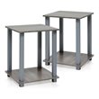 Furinno Engineered Wood SIMPLISTIC End Table in French Oak Gray (Set of 2)