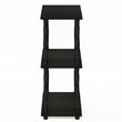 Furinno TURN-N-TUBE Wood 3-Tier Shelf Display Rack w/ CLASSIC Tubes in Espresso