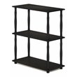 Furinno TURN-N-TUBE Wood 3-Tier Shelf Display Rack w/ CLASSIC Tubes in Espresso