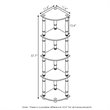 Furinno TURN-N-TUBE Wood 5-Tier Corner Display Rack w/ CLASSIC Tube in Espresso