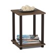 Furinno Engineered Wood SIMPLISTIC End Table in Walnut/Brown (Set of 2)